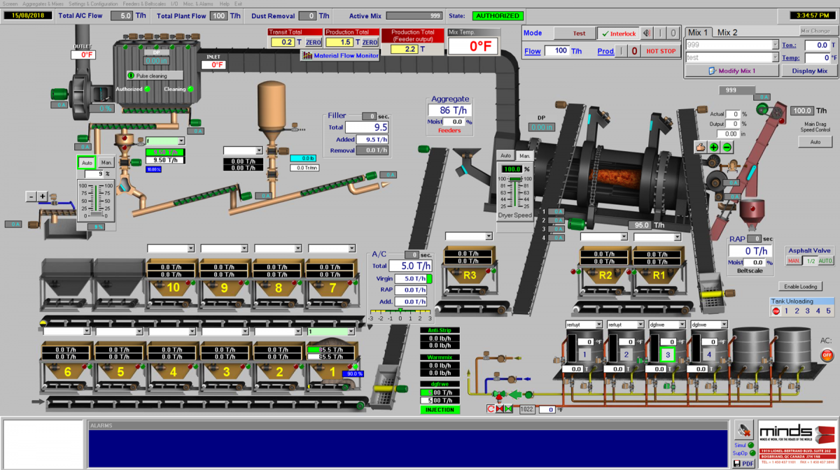DrumTronic - Logiciel d&rsquo;automatisation et de gestion des usines d&rsquo;asphalte
